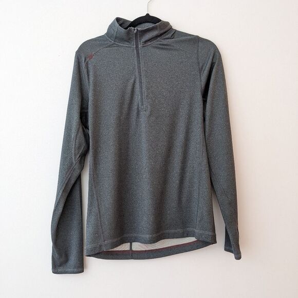 Rhone 1/4 Zip Pullover Womens S Gray Long Sleeve Athletic Gym Training Mock Neck - Picture 1 of 6